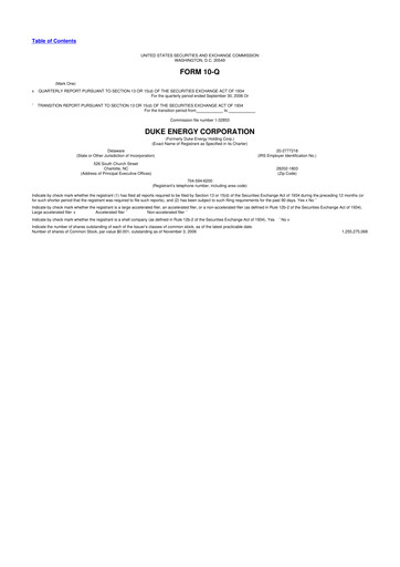 Vorschaubild Duke Energy 10-Q Quartalsbericht  