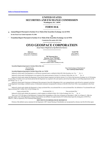 Thumbnail Geospace Technologies
 10-K Annual Report 