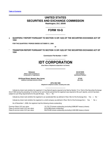 Thumbnail IDT Corporation
 10-Q Quarterly Report FY 
