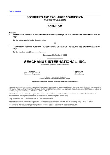 Thumbnail SeaChange International 10-Q Quarterly Report FY 