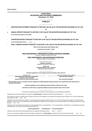 Thumbnail IRSA Inversiones y Representaciones 20-F Annual Report 