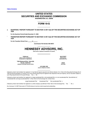 Thumbnail Hennessy Advisors 10-Q Quarterly Report FY 