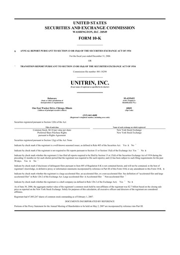 Vorschaubild Kemper 10-K Jahresbericht 