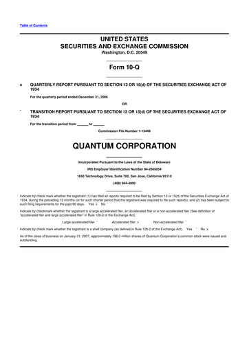 Thumbnail Quantum Corporation 10-Q Quarterly Report FY 