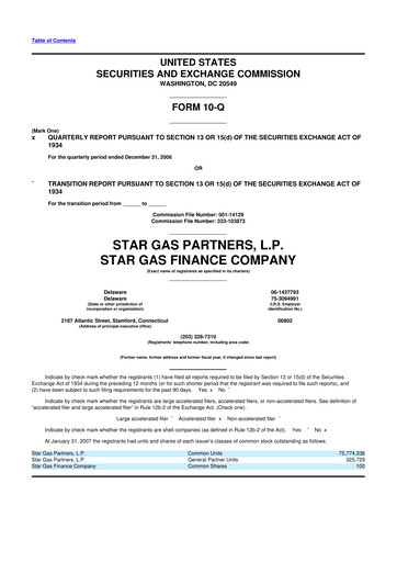 Thumbnail Star Group 10-Q Quarterly Report FY 