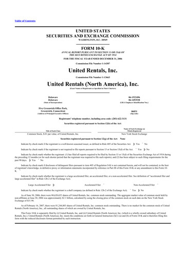 Thumbnail United Rentals
 10-K Annual Report 