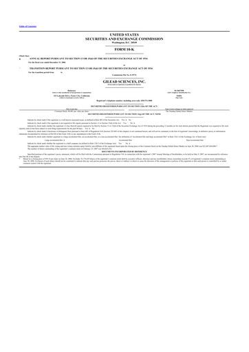 Thumbnail Gilead Sciences 10-K Annual Report 