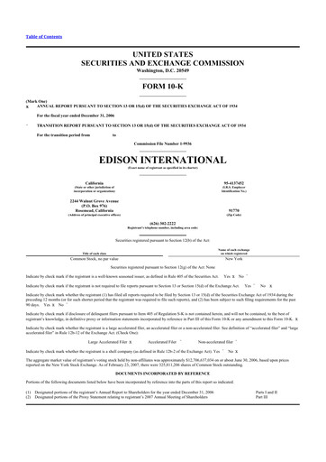 Thumbnail Edison International
 10-K Annual Report 