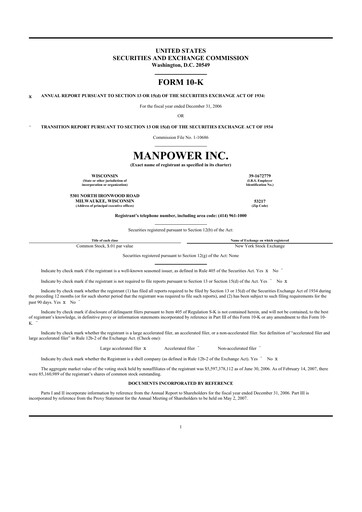 Thumbnail ManpowerGroup 10-K Annual Report 