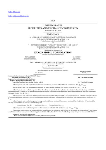 Thumbnail Exxon Mobil 10-K Annual Report 