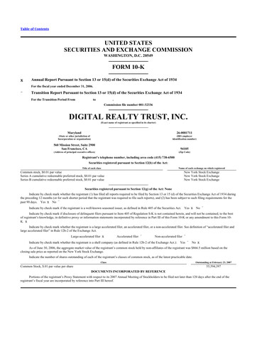 Thumbnail Digital Realty 10-K Annual Report 