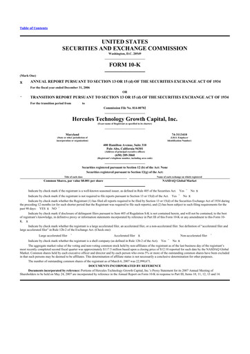 Thumbnail Hercules Capital
 10-K Annual Report 