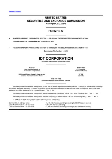Thumbnail IDT Corporation
 10-Q Quarterly Report FY 