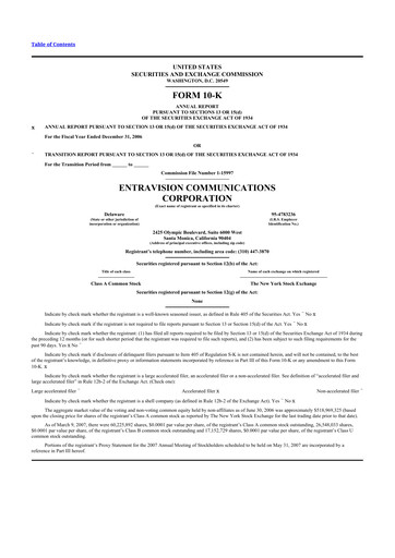 Thumbnail Entravision Communications
 10-K Annual Report 