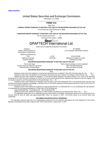 Thumbnail GrafTech 10-K Annual Report 