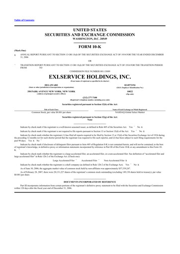 Thumbnail EXL Service
 10-K Annual Report 