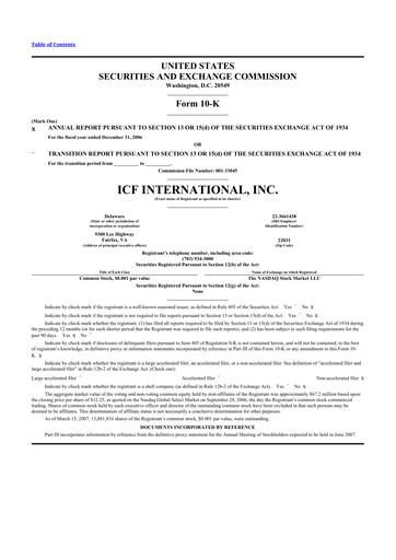 Thumbnail ICF International 10-K Annual Report 