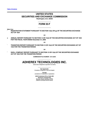 Miniature Fennec Pharmaceuticals 20-F Rapport annuel 