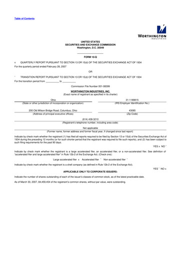 Thumbnail Worthington Enterprises 10-Q Quarterly Report FY 