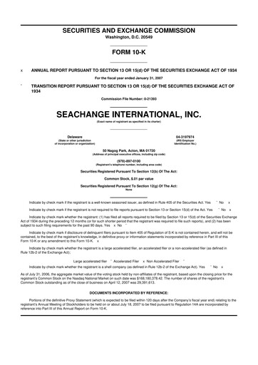 Thumbnail SeaChange International 10-K Annual Report 