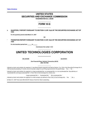 Thumbnail RTX 10-Q Quarterly Report FY 