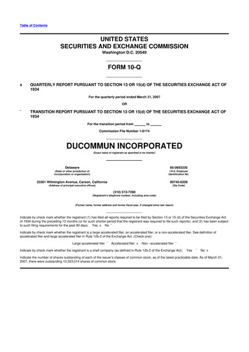 Thumbnail Ducommun 10-Q Quarterly Report FY 