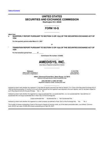Thumbnail Amedisys 10-Q Quarterly Report FY 