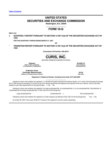 Thumbnail Curis 10-Q Quarterly Report FY 