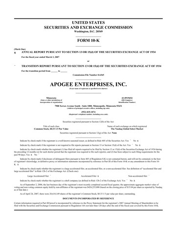 Thumbnail Apogee Enterprises 10-K Annual Report 
