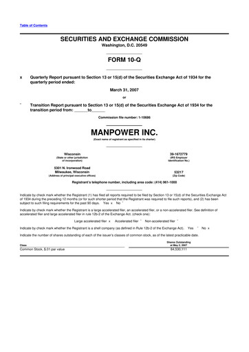 Thumbnail ManpowerGroup 10-Q Quarterly Report FY 