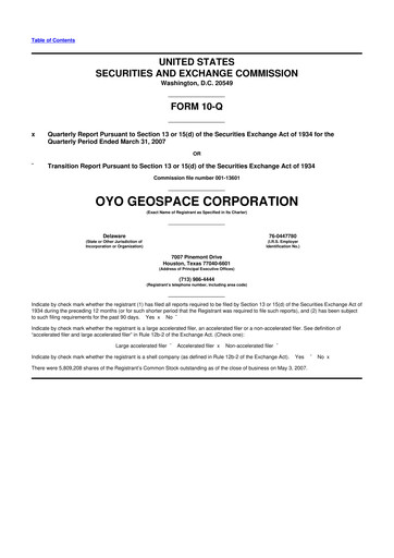 Thumbnail Geospace Technologies
 10-Q Quarterly Report FY 