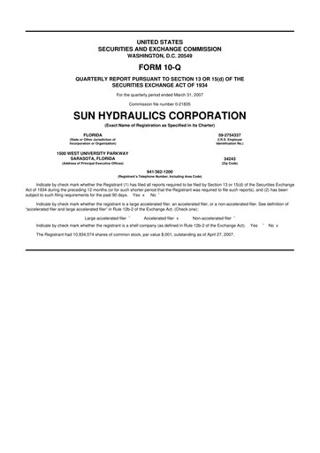 Thumbnail Helios Technologies 10-Q Quarterly Report FY 
