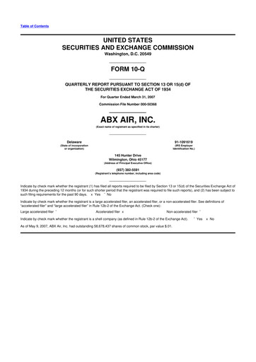 Thumbnail Air Transport Services Group 10-Q Quarterly Report FY 