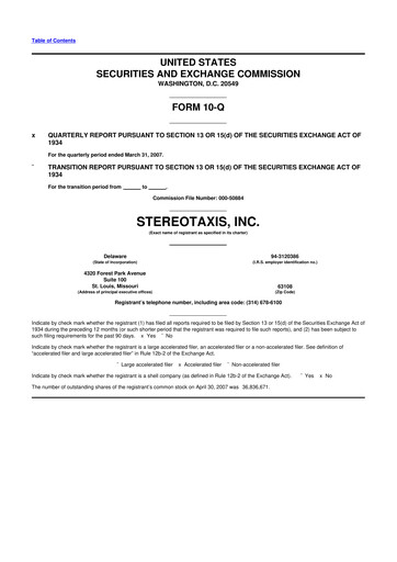 Vorschaubild Stereotaxis 10-Q Quartalsbericht  