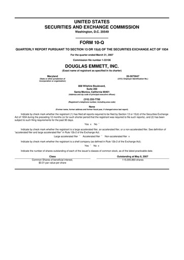 Thumbnail Douglas Emmett 10-Q Quarterly Report FY 