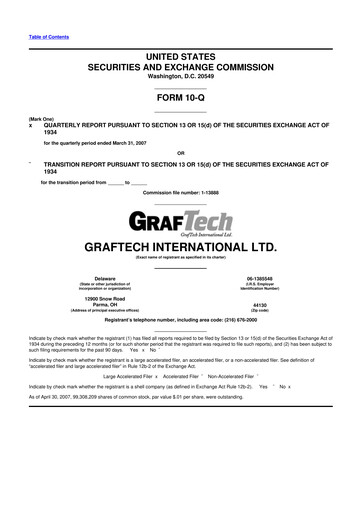 Thumbnail GrafTech 10-Q Quarterly Report FY 