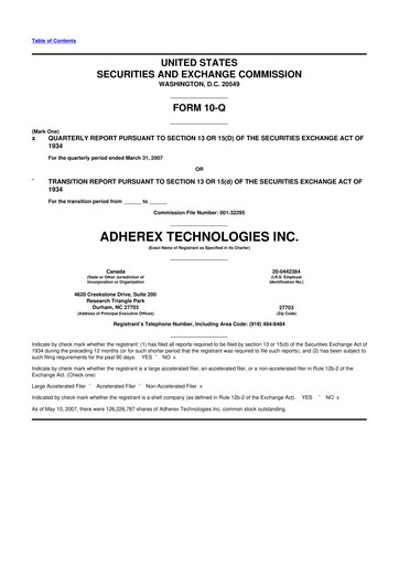 Miniature Fennec Pharmaceuticals 10-Q Rapport trimestriel  