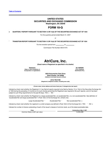 Thumbnail AtriCure 10-Q Quarterly Report FY 