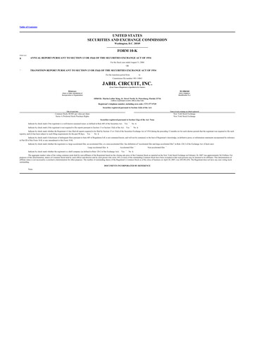 Thumbnail Jabil 10-K Annual Report 