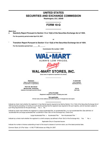 Miniature Walmart 10-Q Rapport trimestriel  