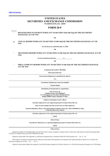 Thumbnail NetEase 20-F Annual Report 