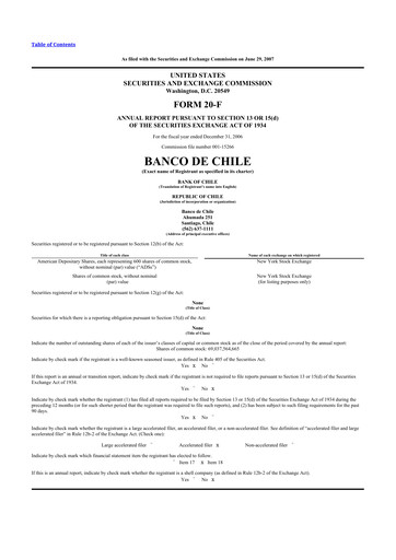 Thumbnail Banco de Chile
 20-F Annual Report 