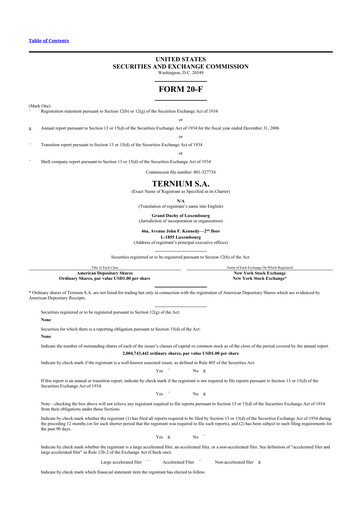 Thumbnail Ternium
 20-F Annual Report 