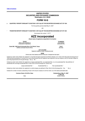 Thumbnail AZZ 10-Q Quarterly Report FY 