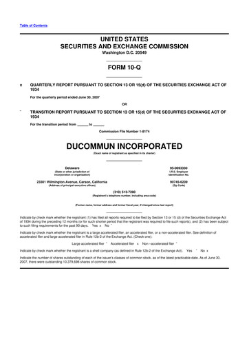 Thumbnail Ducommun 10-Q Quarterly Report FY 