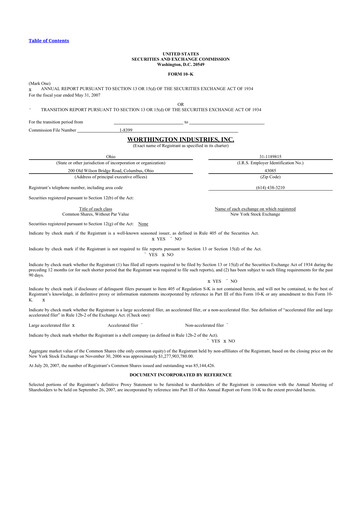 Thumbnail Worthington Enterprises 10-K Annual Report 