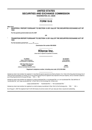 Thumbnail Kforce 10-Q Quarterly Report FY 