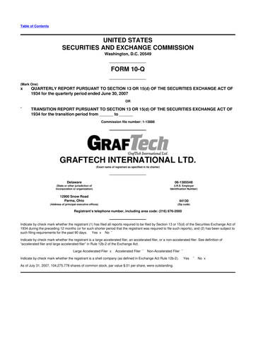 Thumbnail GrafTech 10-Q Quarterly Report FY 