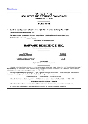 Thumbnail Harvard Bioscience 10-Q Quarterly Report FY 