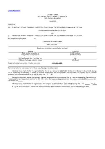 Thumbnail Altria Group 10-Q Quarterly Report FY 